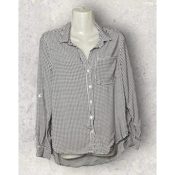 Velvet Heart Barry Gingham Women's Size Small Houndstooth Rayon Button Down - Picture 1 of 6